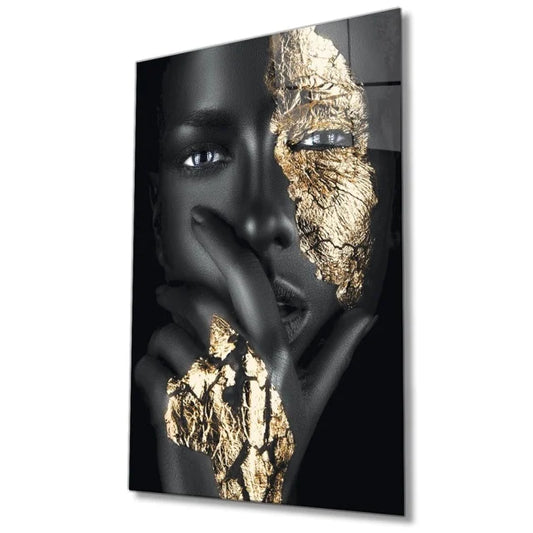 Tablou Decorativ pentru Livingi 70 x 60 cm, Negru/Auriu